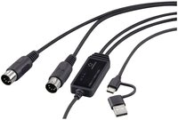 Renkforce Renkforce RF-6439636 USB, MIDI Adapter [2x DIN-Stecker 5pol. - 1x USB-