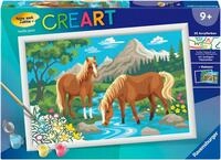 Ravensburger Malen nach Zahlen CreArt, Pferde im Wasser, Made in Europe
