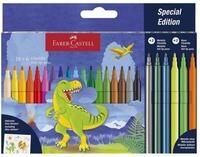 Faber-Castell Filzstift FABER-CASTELL Filzstifte Dino mit Sticker 18+6 St&uuml;ck