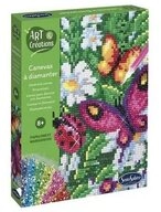 Carletto Bastelnaturmaterial Strasssteinbild Blumen & Schmetterlinge
