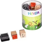 Heyda Heyda 204888491 Stempel-Set "Zoo-Tiere" Stempelkissen
