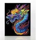 BrainBox Spiel DIAMOND DOTZ - Diamond Painting Neon Drache