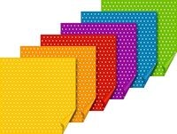 Heyda Bastelkartonpapier HEYDA 204875552 Faltbl&auml;tter Punkte 15 x15 cm