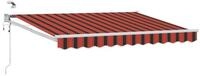 vidaXL Markise Elektrische ausziehbare Markise Orange und Braun 3 x 2,5 m (1-St)