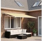 vidaXL Markise vidaXL Markisenersatzstoff Gelb und Wei&szlig; 600 x 300 cm Polyester