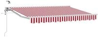 vidaXL Markise Elektrische ausziehbare Markise Rot und Wei&szlig; 3 x 2,5 m (1-St)