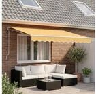vidaXL Markise vidaXL Ausziehbare Markise Sand 450 x 300 cm Stoff und Aluminium