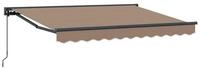 vidaXL Markise Manuell einziehbare Markise Taupe 4,5 x 3,5 m (1-St)