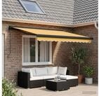 vidaXL Markise vidaXL Ausziehbare Markise Sand 300 x 250 cm Stoff und Metall