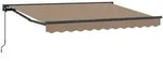 vidaXL Markise Manuell einziehbare Markise Taupe 4 x 2 m (1-St)