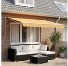 vidaXL Markise vidaXL Ausziehbare Markise Sand 3,5 x 2,5 m Polyester und...