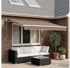 vidaXL Markise vidaXL Ausziehbare Markise Taupe 400 x 350 cm Polyester