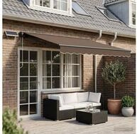 vidaXL Markise vidaXL Elektrische ausziehbare Markise Taupe 4,5 x 3,5 m