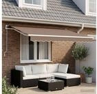 vidaXL Markise vidaXL Ausziehbare Markise Taupe 350 x 250 cm Polyester und...