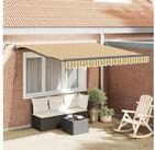 vidaXL Markise vidaXL Ausziehbare Markise Mehrfarbig 300 x 250 cm Polyester