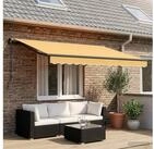 vidaXL Markise vidaXL Ausziehbare Markise Sand 400 x 350 cm Polyester und...
