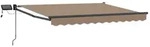 vidaXL Markise Manuelle Gelenkarmmarkise mit LEDs Taupe (1-St)