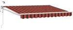 vidaXL Markise Elektrische ausziehbare Markise Orange und Schwarz 3,5 x 2 m...