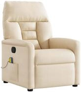 vidaXL Sessel Massagesessel Beige Mikrofasergewebe (1-St)