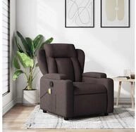 vidaXL Massagesessel, Massagesessel Dunkelbraun Stoff