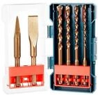 LuxusKollektion Bohr-Mei&szlig;el-Set Bohr- und Mei&szlig;elset SDS-Plus 6-tlg 6-12 mm...