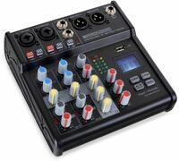 Pronomic Mischpult B-403 4-Kanal Mini-Mixer - Live/Studio DJ Mixer, mit...