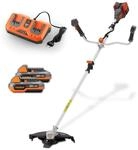 FUXTEC Akku-Motorsense FX-E2MSCSET, 35 cm Arbeitsbreite Messer, 2in1, 40V...
