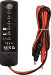 Yato Batterie- und Lichtmaschinentester 12V, Spannungsmesser...