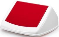 DURABLE Papierkorb Schwingdeckel Durabin Flip Lid Square 40 rot