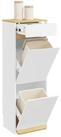 SoBuy M&uuml;lltrennsystem FSB112, M&uuml;llschrank, M&uuml;llschrank mit Fu&szlig;pedal, 2...