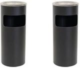 TRUTZHOLM Aschenbecher Standaschenbecher mit M&uuml;lleimer 30 L / 12 L Inneneimer