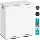 SONGMICS M&uuml;lleimer Integrierte Duftspender, M&uuml;lleimer K&uuml;che, 2 F&auml;cher,