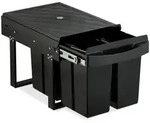 relaxdays Einbaum&uuml;lleimer Schwarzer Einbaum&uuml;lleimer, 4 x 8 L schwarz 32 l |...