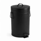 relaxdays M&uuml;lleimer Retro M&uuml;lleimer 12 Liter, schwarz
