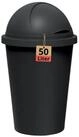 BigDean M&uuml;lleimer mit Kugelkopf Midnight Edition ca. 50 Liter, Modernes, rundes