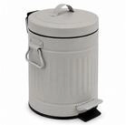 relaxdays Kosmetikeimer Retro Kosmetikeimer 3 Liter, grau
