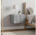 vidaXL Nachtkommode vidaXL Wandmontierter Nachttisch 2 Stk. Sonoma-Grau 33 x...