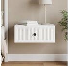 vidaXL Nachtkommode vidaXL Nachttisch mit Schubladen Wei&szlig; 49 x 34,5 x 20 cm