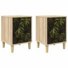 vidaXL Nachttisch Nachttisch ELBURG 2 stk. Sonoma-Eiche 36 x 33 x 50 cm (2-St)