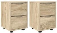 vidaXL Nachttisch Nachttische 2 stk. Sonoma-Eiche 30,5 x 30 x 43 cm...