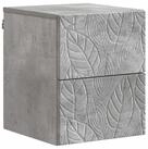 vidaXL Nachtkommode vidaXL Wandmontierter Nachttisch Betongrau 34,5 x 33 x 40 cm