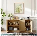 OKWISH Sideboard Aufbewahrungsschrank Anrichte (mit Faltenfront und...