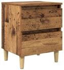 vidaXL Nachtkommode vidaXL Bettschrank Altholz 40 x 35 x 50 cm Holzwerkstoff