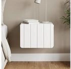 vidaXL Nachtkommode vidaXL Wandmontierter Nachttisch Hochglanz Wei&szlig; 33 x 34,5...