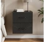 vidaXL Nachtkommode vidaXL Wandmontierter Nachttisch Schwarz 34,5 x 33 x 40 cm