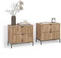 Livinity&reg; Nachtschrank Aterno, Viking Oak, 2er Set (2-St)