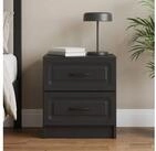 vidaXL Nachtkommode vidaXL Nachttisch Schwarz 43 x 34,5 x 44,5 cm Holzwerkstoff
