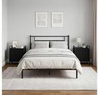 vidaXL Nachtkommode vidaXL Nachttisch 2 stk. Schwarz Eichen-Optik 40 x 30 x 50...
