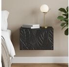 vidaXL Nachtkommode vidaXL Wandmontierter Nachttisch Schwarz 49 x 34,5 x 20 cm