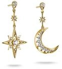 THOMAS SABO Paar Ohrh&auml;nger Midnight Sky Ohrringe gelbgoldfarben, mit Zirkonia